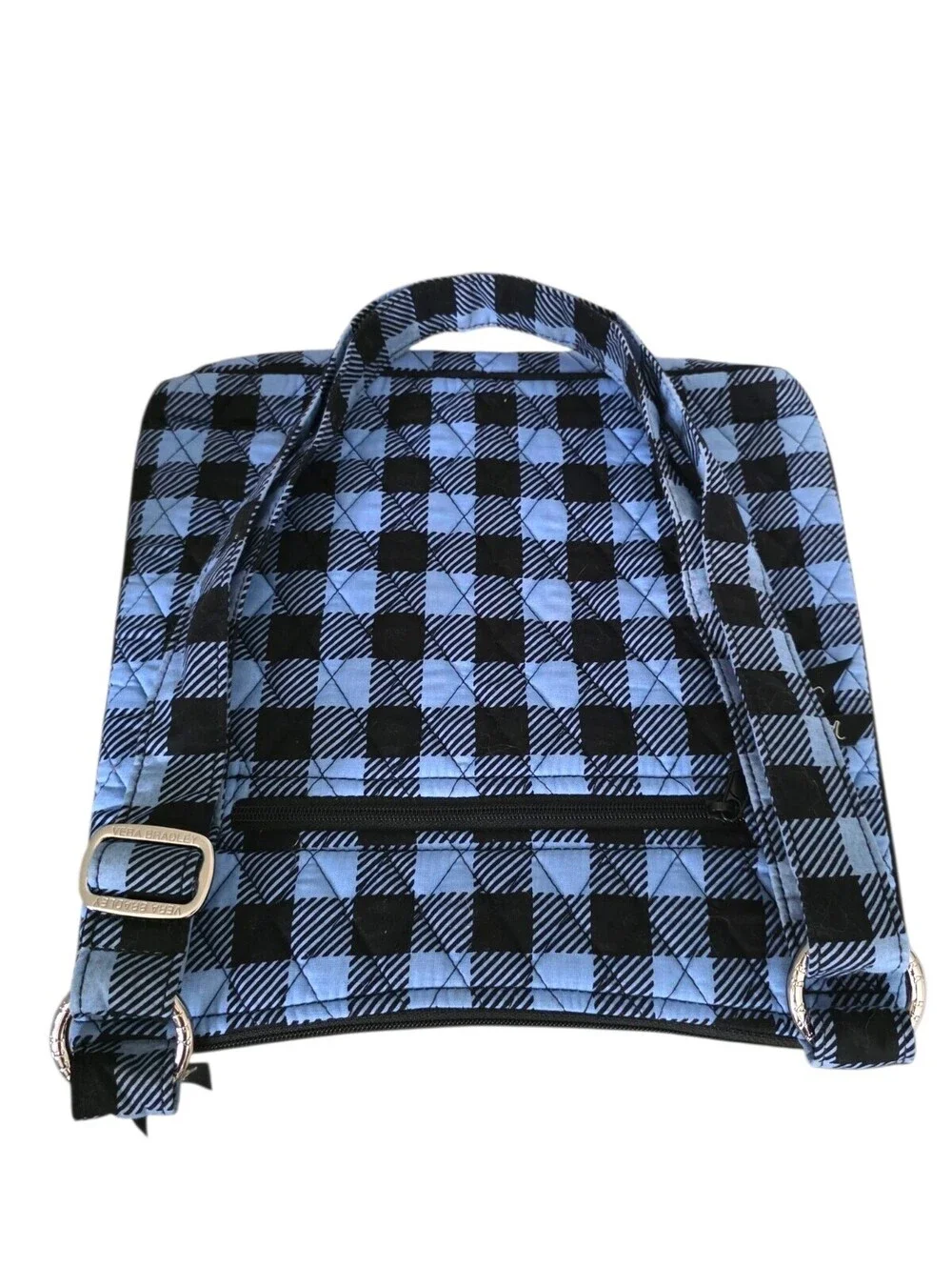 Vera Bradley Blue Buffalo Check Quilted Crossbody Shoulder Bag Lightweight NWOT - Picture 9 of 16
